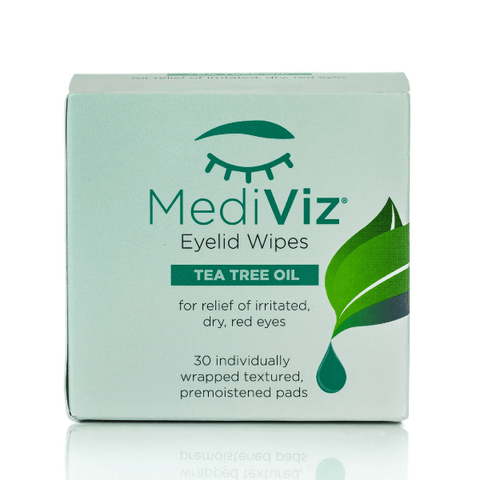 MediViz Tea Tree Eyelid Wipes 3-Pack of Eyelid Cleansing Wipes (3 x 30 wipes)