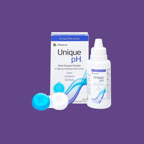 Menicon Unique pH Travel Kit- Multipurpose Solution for Gas Permeable Contact Lenses 2.5 oz + Case