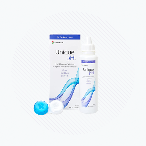 Unique pH Multipurpose Solution for Gas Permeable Contact Lenses 4 fl oz (120ml) + Case