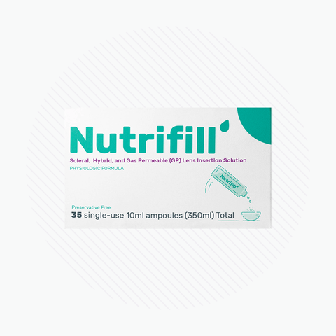 Nutrifill Preservative Free Scleral, Hybrid, and Gas Permeable (GP) Lens Insertion Solution (35 Vials)