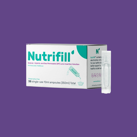 Nutrifill Preservative Free Scleral, Hybrid, and Gas Permeable (GP) Lens Insertion Solution (35 Vials)