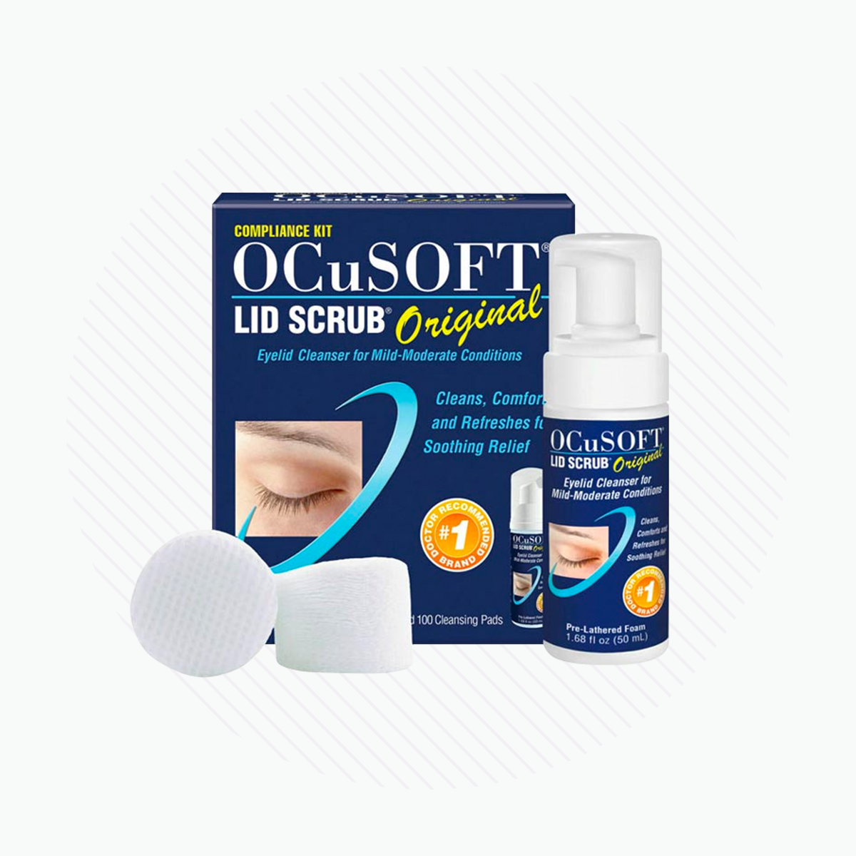 Ocusoft Lid Scrub  Original Compliance Kit Foam and Wipes