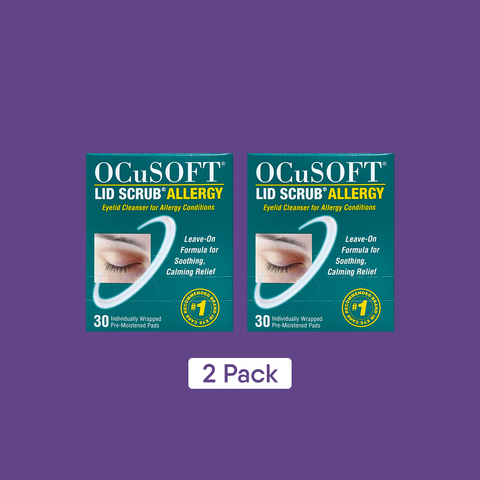 Ocusoft Lid Scrub  Allergy Eyelid Cleanser (2 x 30 Wipes) 2-Pack