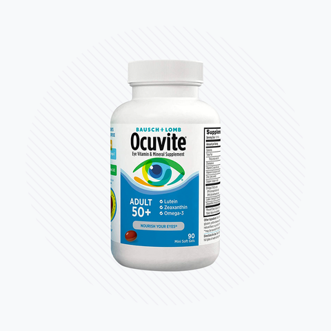 Ocuvite Eye Vitamin & Mineral Supplement, Contains Zinc, Vitamins C, E, Omega 3, Lutein, & Zeaxanthin, 90 Softgels