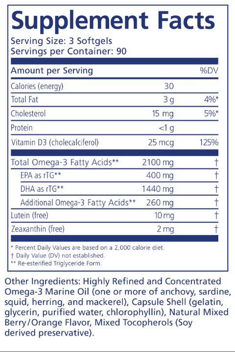 PRN nūmaqula Omega-3 - High Dose Omega Supplement for Macula & Retina Support | 3 Month Supply