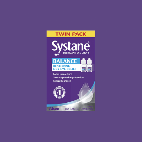 Systane Balance 2-Pack Lubricant Eye Drops, MGD, Tear Evaporation Protection (2 Bottles)