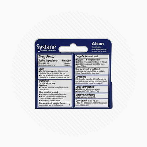 Systane Night-Time Eye Ointment Severe Dry Eye Symptom Relief (3.5g Tube)