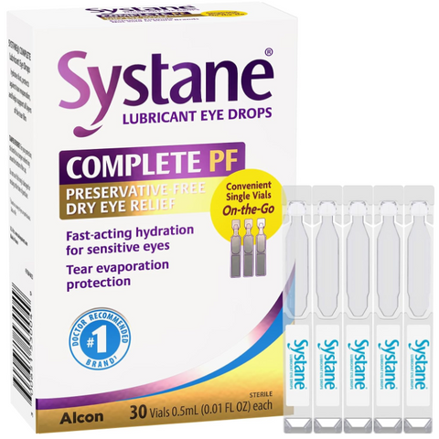 Systane Complete Preservative-Free Lubricant Eye Drops 30ct Vials