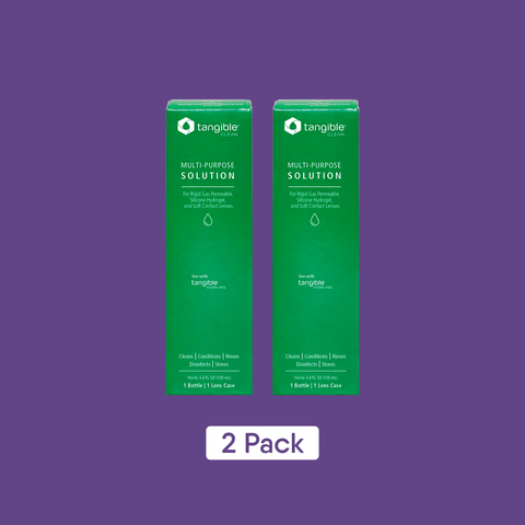 Tangible Clean 2-pack - Scleral and Contact Lens Multi-Purpose Solution (3.4oz Travel Size) 2-Pack