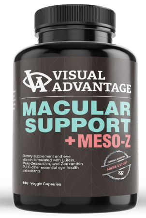 Visual Advantage Macular Support + Meso Z -AREDS 2 - Lutein, Zeaxanthin & Meso-Zeaxanthin - 180 Soft Gels