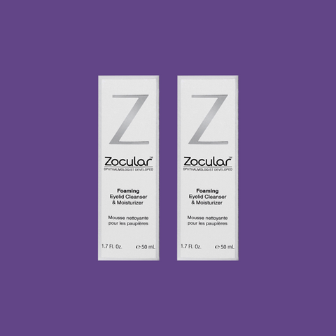 ZocuFoam 2-Pack Eyelid Foam Cleanser for Blepharitis and Dry Eyes (4-6 month supply)